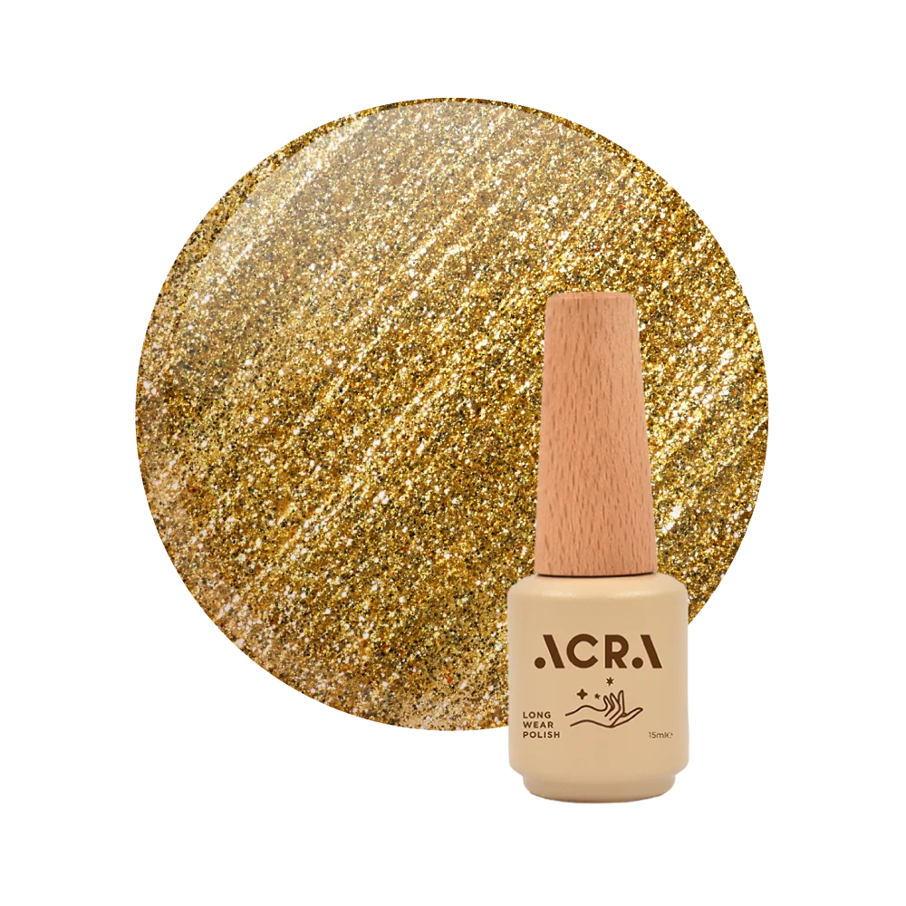 Acra Ημιμόνιμο Βερνίκι Glitter Gold Silver GGS15